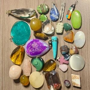 Pretty stones, pendants and trinkets.